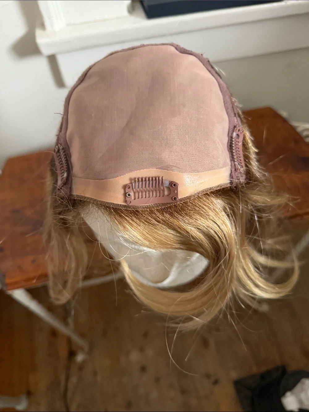 #313 Blonde Short Layered Women's Topper- Light Golden Blonde